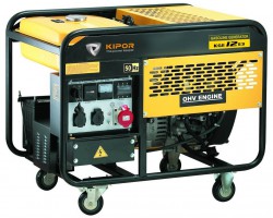Электростанция бензиновая Kipor KGE 12 E3-ABP