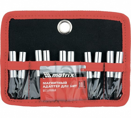 Адаптер магнитный для бит, шестигранный, 10 шт.// MATRIX