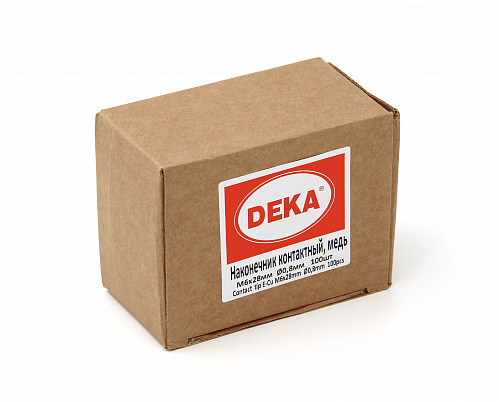 Контактные наконечники DEKA М6х28 медь 0,8 мм (100 шт в уп.)
