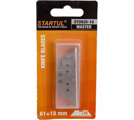 Лезвия сменные трапецивидные д/ножей 10шт// STARTUL